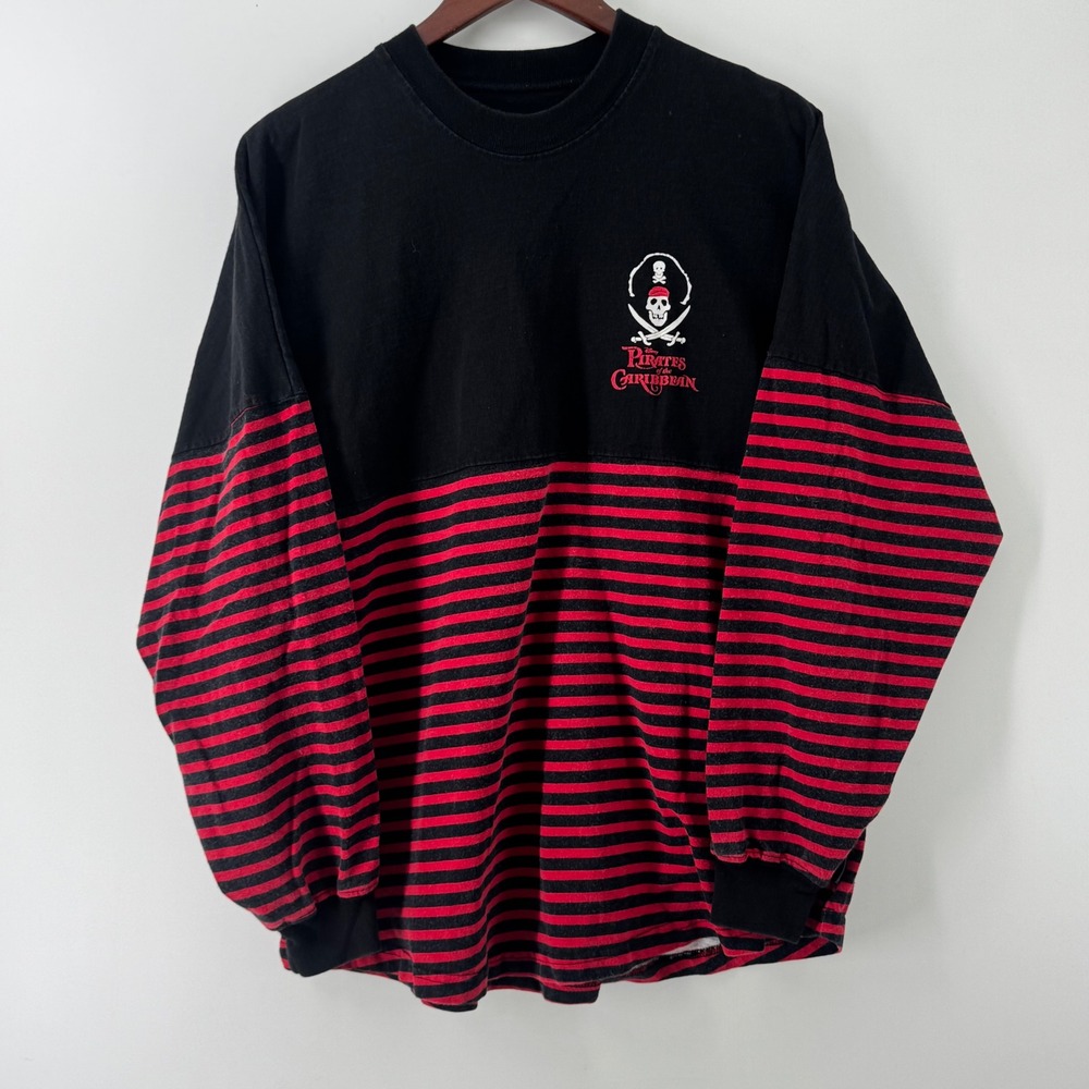 Disney Parks Pirates of the Caribbean Spirit Jersey Disneyland Black Red M
